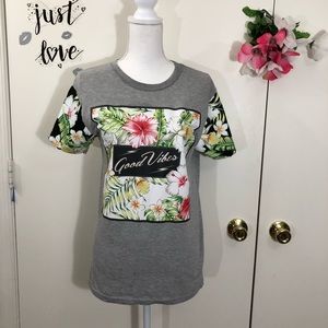 FRESH LAUNDRY HAWAIIAN GOOD VIBES GRAPHIC TEE SM